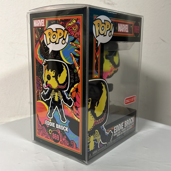 Funko Pop! Marvel Eddie Brock Venom Black Light Target Exclusive Figure #869 - Picture 5 of 7